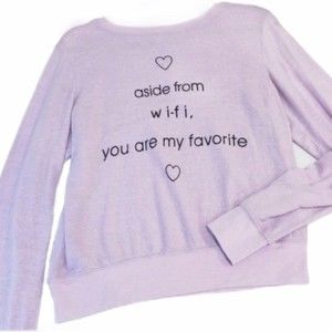Wildfox Lavender Wifi Sweatshirt XS